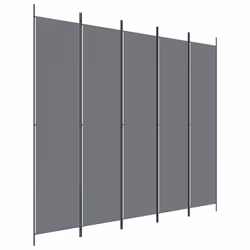vidaXL 6-Panel Room Divider Fabric Privacy Screen Paravent Multi Colours/Sizes - anthracite, 250 x 220 cm