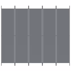 vidaXL 6-Panel Room Divider Fabric Privacy Screen Paravent Multi Colours/Sizes - anthracite, 250 x 220 cm