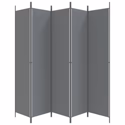 vidaXL 6-Panel Room Divider Fabric Privacy Screen Paravent Multi Colours/Sizes - anthracite, 250 x 220 cm - Additional view 4
