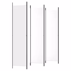 vidaXL 6-Panel Room Divider Fabric Privacy Screen Paravent Multi Colours/Sizes - white, 300 x 220 cm - Additional view 4