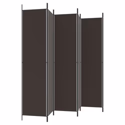 vidaXL 6-Panel Room Divider Fabric Privacy Screen Paravent Multi Colours/Sizes - brown, 300 x 220 cm - Additional view 4