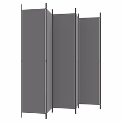 vidaXL 6-Panel Room Divider Fabric Privacy Screen Paravent Multi Colours/Sizes - anthracite, 300 x 220 cm - Additional view 4