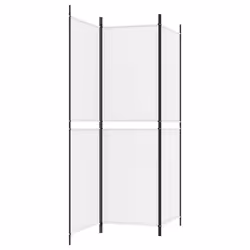 vidaXL Room Divider Privacy Screen Paravent Dressing Room Partition Fabric - White, 150 x 180 cm - Additional view 4