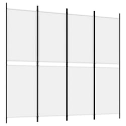 vidaXL Room Divider Privacy Screen Paravent Dressing Room Partition Fabric - White, 200 x 180 cm