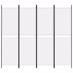 vidaXL Room Divider Privacy Screen Paravent Dressing Room Partition Fabric - White, 200 x 180 cm - Additional view 2