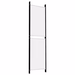 vidaXL Room Divider Privacy Screen Paravent Dressing Room Partition Fabric - White, 200 x 180 cm - Additional view 5