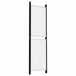 vidaXL Room Divider Privacy Screen Paravent Dressing Room Partition Fabric - White, 250 x 180 cm - Additional view 5