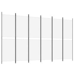 vidaXL Room Divider Privacy Screen Paravent Dressing Room Partition Fabric - White, 300 x 180 cm