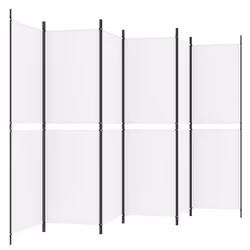 vidaXL Room Divider Privacy Screen Paravent Dressing Room Partition Fabric - White, 300 x 180 cm - Additional view 4