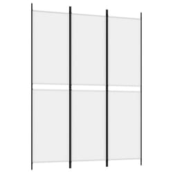vidaXL Room Divider Privacy Screen Paravent Dressing Room Partition Fabric - White, 150 x 200 cm