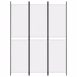 vidaXL Room Divider Privacy Screen Paravent Dressing Room Partition Fabric - White, 150 x 200 cm - Additional view 2