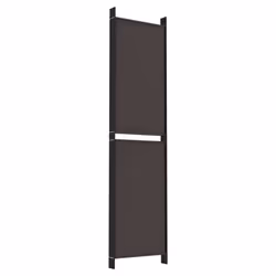vidaXL Room Divider Privacy Screen Paravent Dressing Room Partition Fabric - Brown, 250 x 200 cm - Additional view 5