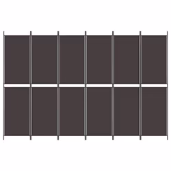 vidaXL Room Divider Privacy Screen Paravent Dressing Room Partition Fabric - Brown, 300 x 200 cm - Additional view 2