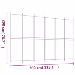 vidaXL Room Divider Privacy Screen Paravent Dressing Room Partition Fabric - Brown, 300 x 200 cm - Additional view 3