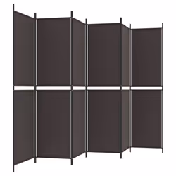 vidaXL Room Divider Privacy Screen Paravent Dressing Room Partition Fabric - Brown, 300 x 200 cm - Additional view 4