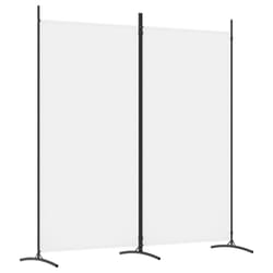 ) vidaXL Room Divider Wall Partition Screen Panel Room Separator Privacy Screen - White, 175 x 180 cm (W x H