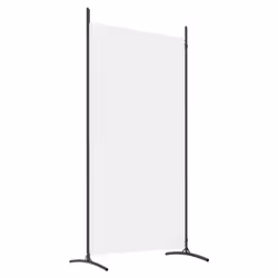 ) vidaXL Room Divider Wall Partition Screen Panel Room Separator Privacy Screen - White, 175 x 180 cm (W x H - Additional view 5