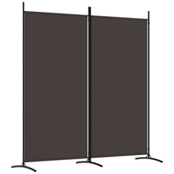 ) vidaXL Room Divider Wall Partition Screen Panel Room Separator Privacy Screen - Brown, 175 x 180 cm (W x H