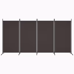 ) vidaXL Room Divider Wall Partition Screen Panel Room Separator Privacy Screen - Brown, 346 x 180 cm (W x H - Additional view 2