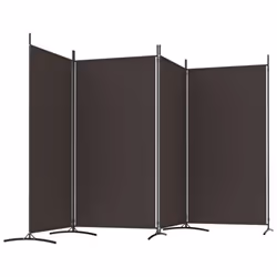 ) vidaXL Room Divider Wall Partition Screen Panel Room Separator Privacy Screen - Brown, 346 x 180 cm (W x H - Additional view 4
