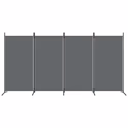 ) vidaXL Room Divider Wall Partition Screen Panel Room Separator Privacy Screen - Anthracite, 346 x 180 cm (W x H - Additional view 2
