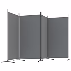 ) vidaXL Room Divider Wall Partition Screen Panel Room Separator Privacy Screen - Anthracite, 346 x 180 cm (W x H - Additional view 4