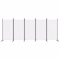 ) vidaXL Room Divider Wall Partition Screen Panel Room Separator Privacy Screen - White, 433 x 180 cm (W x H - Additional view 2