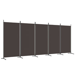 ) vidaXL Room Divider Wall Partition Screen Panel Room Separator Privacy Screen - Brown, 433 x 180 cm (W x H