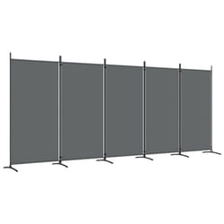 ) vidaXL Room Divider Wall Partition Screen Panel Room Separator Privacy Screen - Anthracite, 433 x 180 cm (W x H