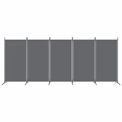 ) vidaXL Room Divider Wall Partition Screen Panel Room Separator Privacy Screen - Anthracite, 433 x 180 cm (W x H - Additional view 2