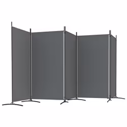 ) vidaXL Room Divider Wall Partition Screen Panel Room Separator Privacy Screen - Anthracite, 433 x 180 cm (W x H - Additional view 4