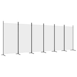 ) vidaXL Room Divider Wall Partition Screen Panel Room Separator Privacy Screen - White, 520 x 180 cm (W x H