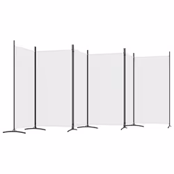 ) vidaXL Room Divider Wall Partition Screen Panel Room Separator Privacy Screen - White, 520 x 180 cm (W x H - Additional view 4