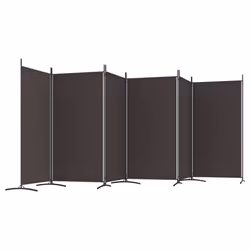 ) vidaXL Room Divider Wall Partition Screen Panel Room Separator Privacy Screen - Brown, 520 x 180 cm (W x H - Additional view 4