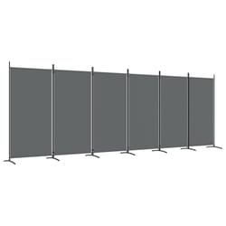 ) vidaXL Room Divider Wall Partition Screen Panel Room Separator Privacy Screen - Anthracite, 520 x 180 cm (W x H