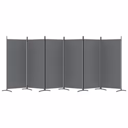 ) vidaXL Room Divider Wall Partition Screen Panel Room Separator Privacy Screen - Anthracite, 520 x 180 cm (W x H - Additional view 4