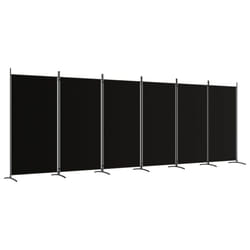 ) vidaXL Room Divider Wall Partition Screen Panel Room Separator Privacy Screen - Black, 520 x 180 cm (W x H