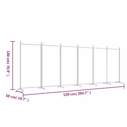 ) vidaXL Room Divider Wall Partition Screen Panel Room Separator Privacy Screen - Black, 520 x 180 cm (W x H - Additional view 3