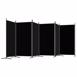 ) vidaXL Room Divider Wall Partition Screen Panel Room Separator Privacy Screen - Black, 520 x 180 cm (W x H - Additional view 4