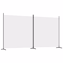 vidaXL Room Divider Wall Partition Screen Panel Room Separator Privacy Screen - White, 348 x 180 cm
