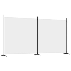 vidaXL Room Divider Wall Partition Screen Panel Room Separator Privacy Screen - White, 348 x 180 cm