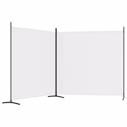 vidaXL Room Divider Wall Partition Screen Panel Room Separator Privacy Screen - White, 348 x 180 cm - Additional view 4