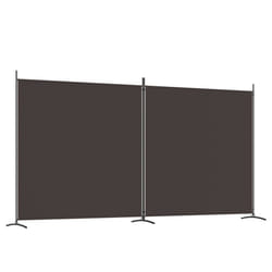vidaXL Room Divider Wall Partition Screen Panel Room Separator Privacy Screen - Brown, 348 x 180 cm