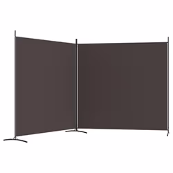 vidaXL Room Divider Wall Partition Screen Panel Room Separator Privacy Screen - Brown, 348 x 180 cm - Additional view 4