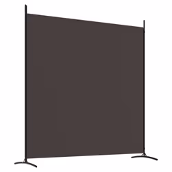 vidaXL Room Divider Wall Partition Screen Panel Room Separator Privacy Screen - Brown, 348 x 180 cm - Additional view 5