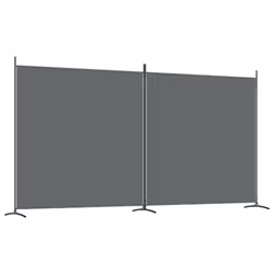 vidaXL Room Divider Wall Partition Screen Panel Room Separator Privacy Screen - Anthracite, 348 x 180 cm