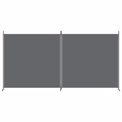 vidaXL Room Divider Wall Partition Screen Panel Room Separator Privacy Screen - Anthracite, 348 x 180 cm