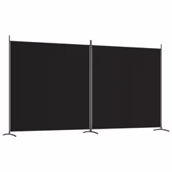 vidaXL Room Divider Wall Partition Screen Panel Room Separator Privacy Screen - Black, 348 x 180 cm