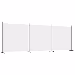 vidaXL Room Divider Wall Partition Screen Panel Room Separator Privacy Screen - White, 525 x 180 cm