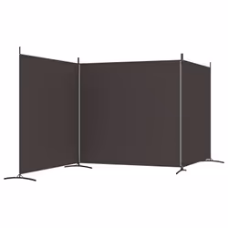 vidaXL Room Divider Wall Partition Screen Panel Room Separator Privacy Screen - Brown, 525 x 180 cm - Additional view 4